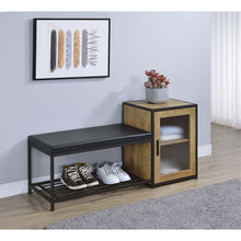 Load image into Gallery viewer, Shoe Storage Entryway Bench With Cabinet - Wood
