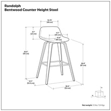 Load image into Gallery viewer, Randolph - Counter / Bar Height Stool (Set of 2) - Blue
