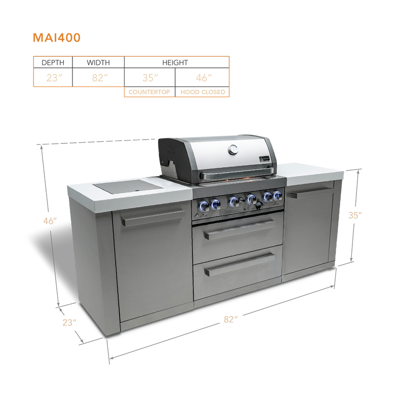 Mont Alpi 4-Burner Original Series Island