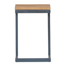 Load image into Gallery viewer, Small C Shaped End Table With Iron Base And Fir Wood Top - Black
