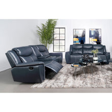 Load image into Gallery viewer, Stanwicke - 2 Piece Motion Reclining Sofa Set With Contrast Stitching - Blue
