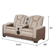 Load image into Gallery viewer, Bruno - Power Reclining Loveseat With Bluetooth Speakers
