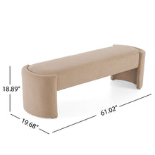 Load image into Gallery viewer, Simple Long Ottoman Bench - Light Camel

