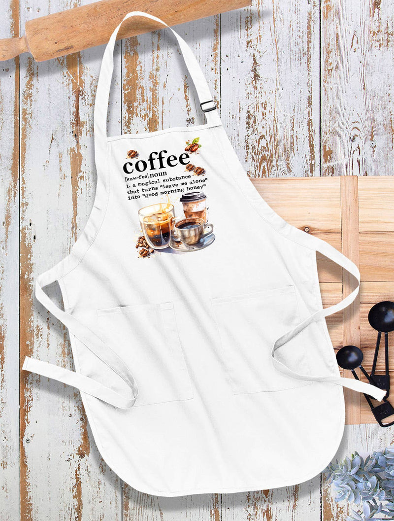 Avery Lane Gifts - Coffee Magical Substance Funny Kitchen Cotton Apron