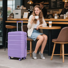Load image into Gallery viewer, 3 Piece 20" / 24" / 28" Spinner Luggage Set &amp; Combination Lock, Durable Hard Shell With 360° Silent Wheels - Blue / Purple
