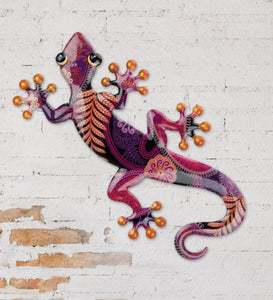 Luster Gecko Wall Decor 18" - Maroon