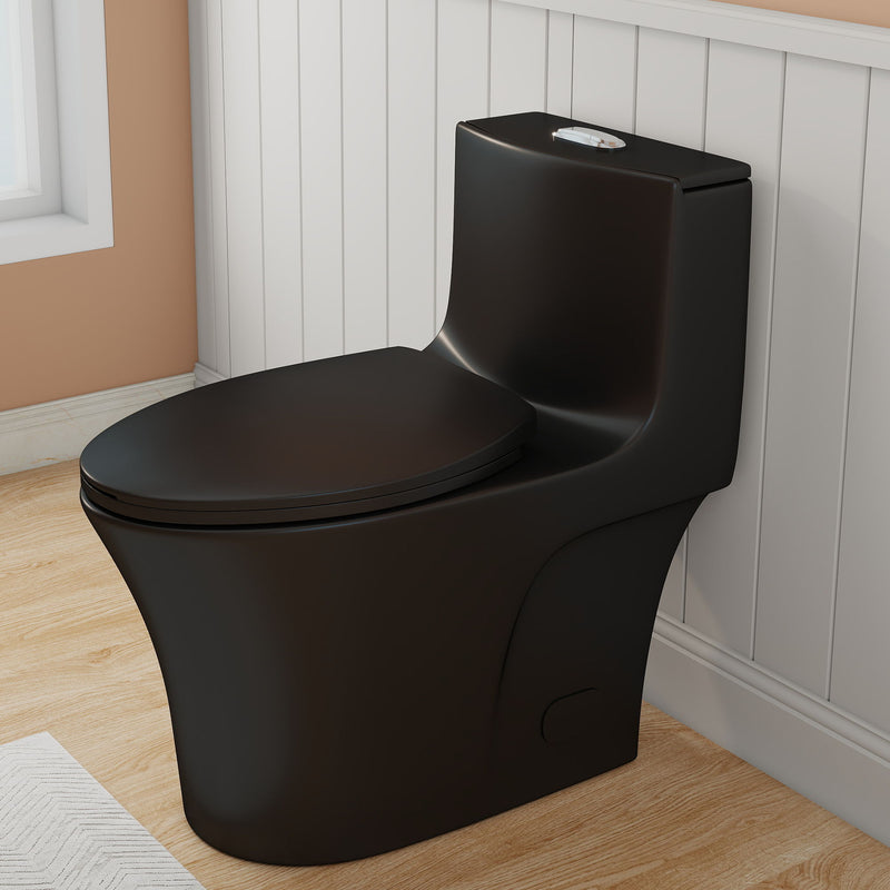1 Piece Toilet With Dual Flush And Soft Closing Seat