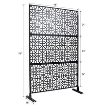 Load image into Gallery viewer, Outdoor &amp; Indoor Metal Freestanding Decorative Privacy Screen
