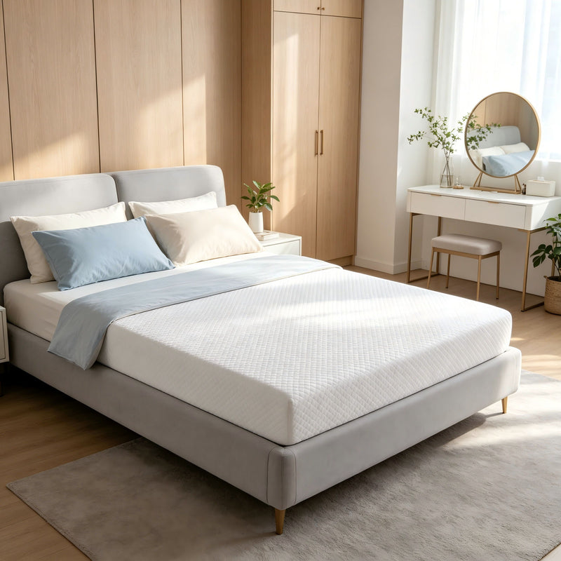 5" Medium Firm Memory Foam Mattress - White - Twin Size