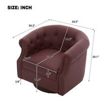 Load image into Gallery viewer, 360° Swivel Accent Chair With Curved Back
