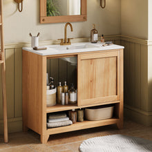 Load image into Gallery viewer, 36" Bathroom Vanity With Sink, Soft Close Drawers - Natural
