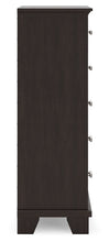 Load image into Gallery viewer, Covetown - Five Drawer Chest - Dark Brown
