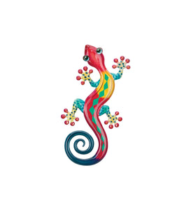 Luster Gecko Wall Decor 8" - Red Green