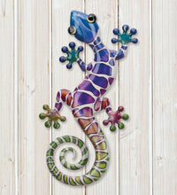 Load image into Gallery viewer, Luster Gecko Wall Decor 8&quot; - Purple
