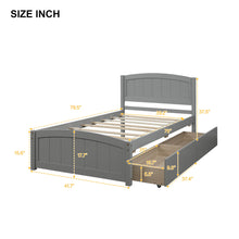 Load image into Gallery viewer, Platform Bed &amp; Headboard, Footboard And Wood Slat Support
