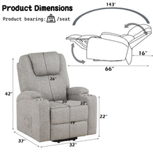 Load image into Gallery viewer, Recliner With Power Lift &amp; Massage
