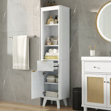 Load image into Gallery viewer, Tall Bathroom Storage Cabinet With Adjustable Shelves And 1 Drawer &amp; Door

