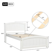 Load image into Gallery viewer, Platform Bed &amp; Headboard, Footboard And Wood Slat Support
