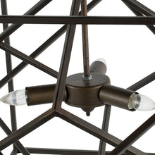 Load image into Gallery viewer, 3 Light Metal Chandelier, Hanging Light Fixture With Adjustable Chain For Kitchen, Bulb Not Included - Black
