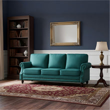 Load image into Gallery viewer, 3 Seater Sofa With Nailhead Trim And Turned Legs For Living Room
