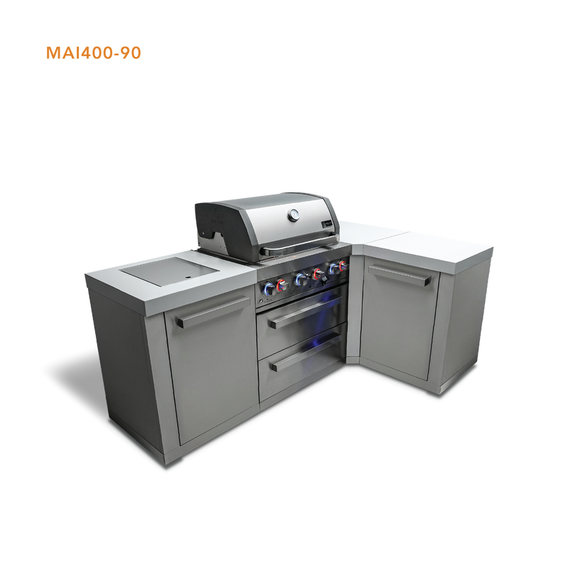 Mont Alpi 4-Burner Island w/90 Degree Corner