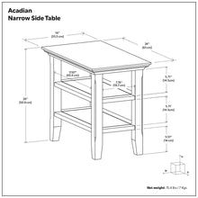 Load image into Gallery viewer, Acadian - Narrow Side Table, Handcrafted
