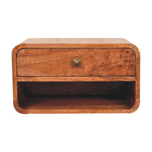 Load image into Gallery viewer, Curve Upper Slot Floating Nightstand
