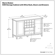 Load image into Gallery viewer, Warm Shaker - Storage Cabinet With Wine Rack - Brown

