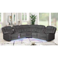 Load image into Gallery viewer, Challenger - Recliner Sectional Sofa, Built In USB, C Ports &amp; Bluetooth
