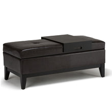 Load image into Gallery viewer, Oregon - Contemporary Storage Ottoman Bench With Tray

