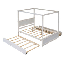 Load image into Gallery viewer, Canopy Platform Bed With Drawers, Support Slats, No Box Spring Needed
