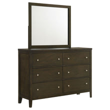Load image into Gallery viewer, Clement - 6 Drawer Dresser With Mirror - Dark Coffee
