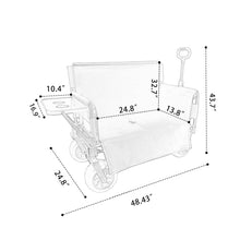 Load image into Gallery viewer, 3 In 1 Folding Wagon With Bench Seat &amp; Rear Mounted Tabletop - Orange
