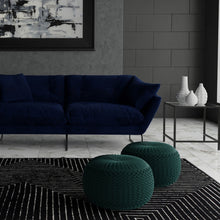 Load image into Gallery viewer, Grafton - Handcrafted Round Pouf
