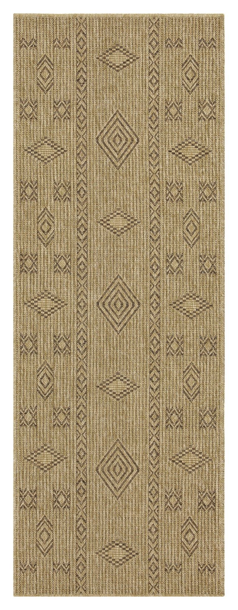Earth - 2'7" X 7'3" Indoor, Outdoor Area Rug - Jute, Mocha