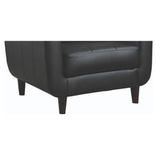 Load image into Gallery viewer, Track Arm Accent Chair With Tufted Upholstery - Black
