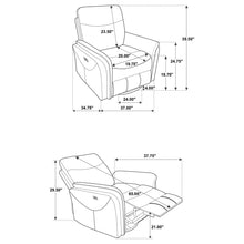 Load image into Gallery viewer, Beacon - Power Swivel Recliner With USB Charging And Adjustable Recline

