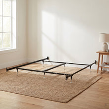 Load image into Gallery viewer, Adams - Queen / Eastern King Bolt On Bed Frame With Reinforced Center Beam, Adjustable Legs - Black
