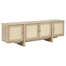 Load image into Gallery viewer, Kimpton - 4 Door Cane TV Stand Media Console - Beige
