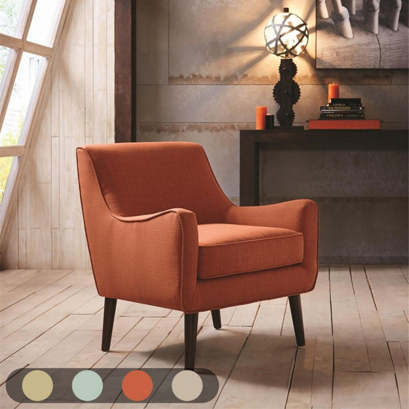Accent Chair Upholstered With Legs - Burnt Orange