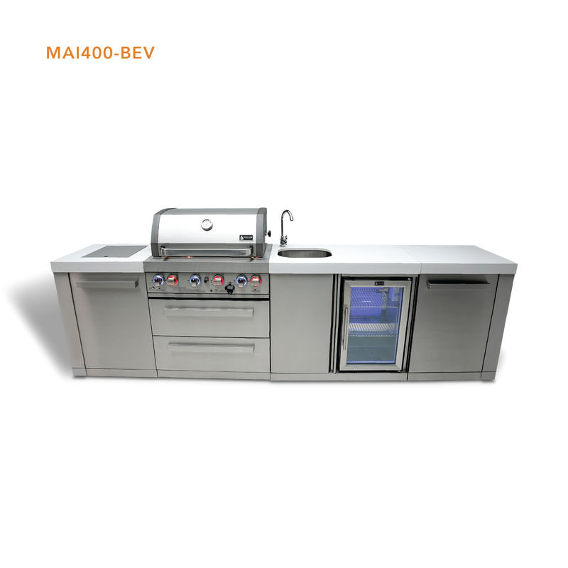 Mont Alpi 4-Burner Orig. Series Island w/Beverage Center