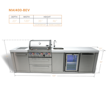 Load image into Gallery viewer, Mont Alpi 4-Burner Orig. Series Island w/Beverage Center
