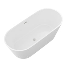 Load image into Gallery viewer, Gloss Freestanding Bathtub With Drain, Stand Alone Soaking Tub
