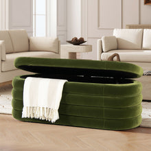 Load image into Gallery viewer, Fuji - Upholstered Oval Storage Bench
