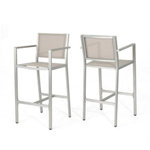 Load image into Gallery viewer, Outdoor Rust Proof Aluminum Barstools (Set of 2)
