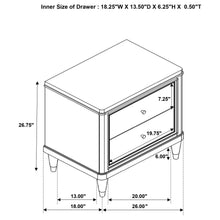Load image into Gallery viewer, Niguel - 2 Drawer Nightstand With Felt Lined Top Drawer - Brown
