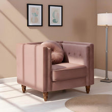 Load image into Gallery viewer, Chesterfield Accent Tufted Square Arm Side Chair

