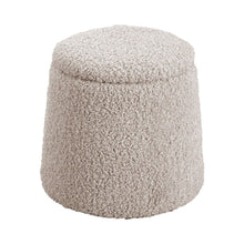 Load image into Gallery viewer, Elegant Round Storage Ottoman Upholstered
