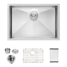 Load image into Gallery viewer, Modern Undermount Stainless Steel Kitchen Sink 16 Gauge, Deep Single Bowl
