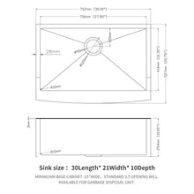 Load image into Gallery viewer, Farmhouse Kitchen Sink, Stainless Steel, Apron Front
